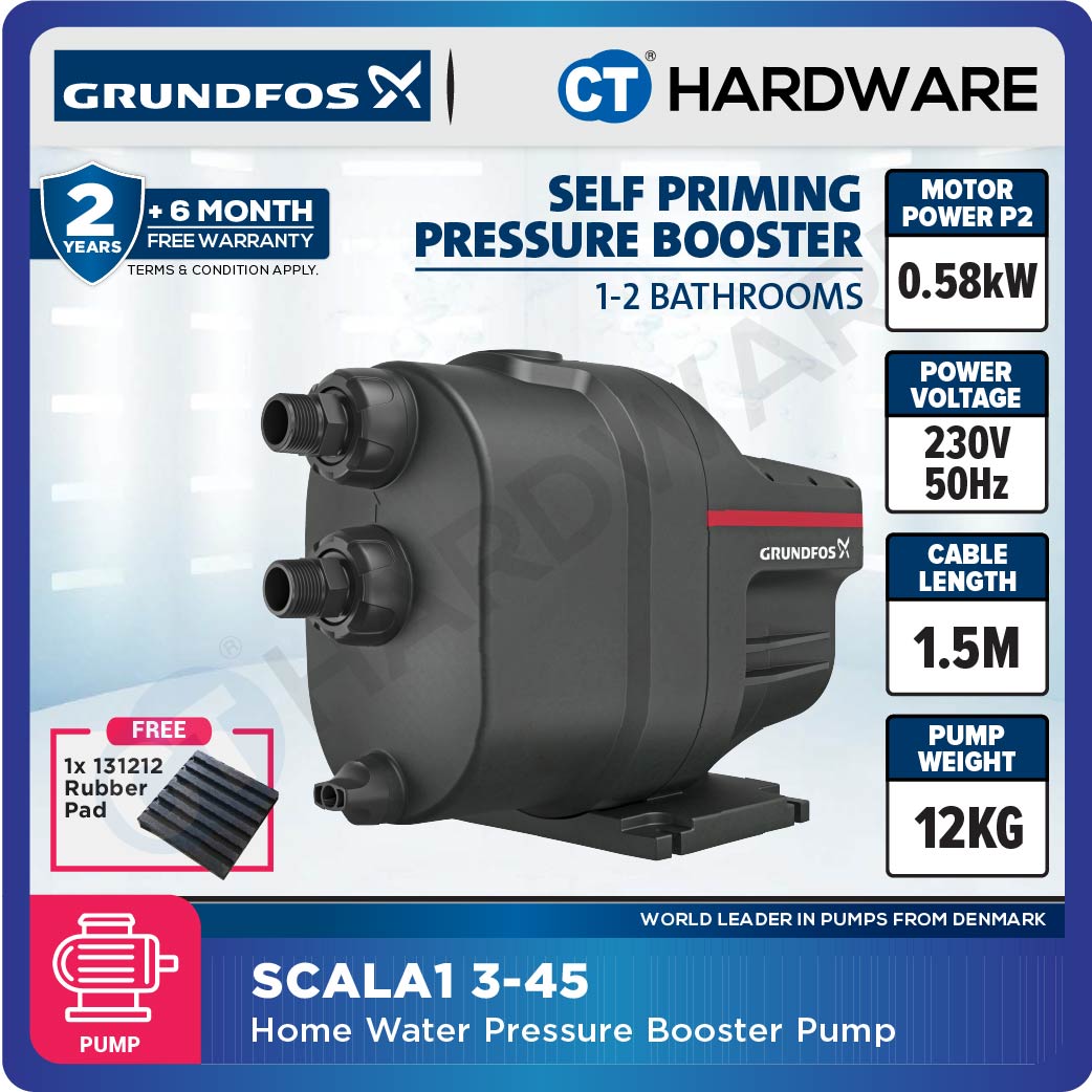 Grundfos SCALA1 3-45 Home Booster Pump 0.58kW Bluetooth