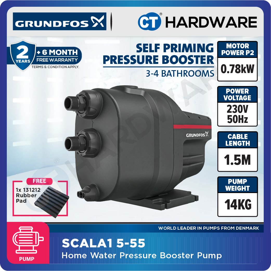 Grundfos SCALA1 5-55 Home Booster Pump 0.78kW Bluetooth