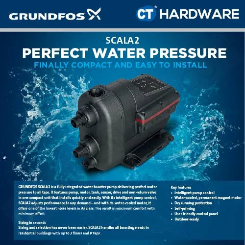 Grundfos SCALA2 3-45 Compact Booster Pump 0.45kW Integrated Speed Control