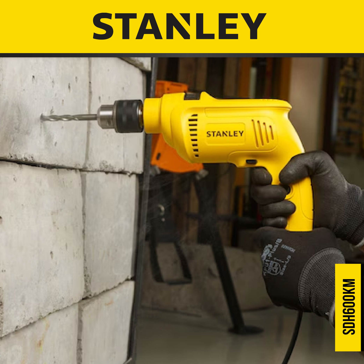 Stanley SDH600KP / SDH600KM Percussion Drill 13mm 600W c/w 120pcs Accessories