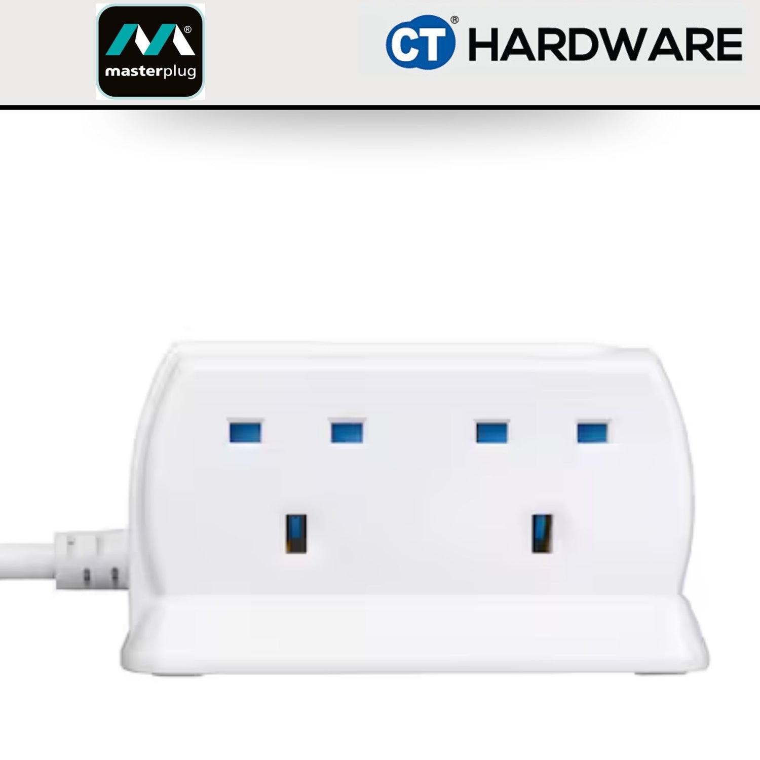 Masterplug  SRGDU42PW2MP 4-Socket Power Block USB Glossy Finish
