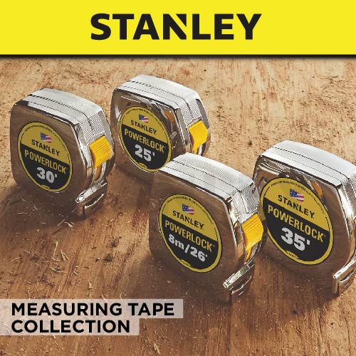 STANLEY Powerlock Measuring Tape Rule 3.5M/12FT STHT33215-8 | 5M/16FT STHT33158-8 | 8M/26FT STHT33428-8 | 10M/33FT STHT33463-8