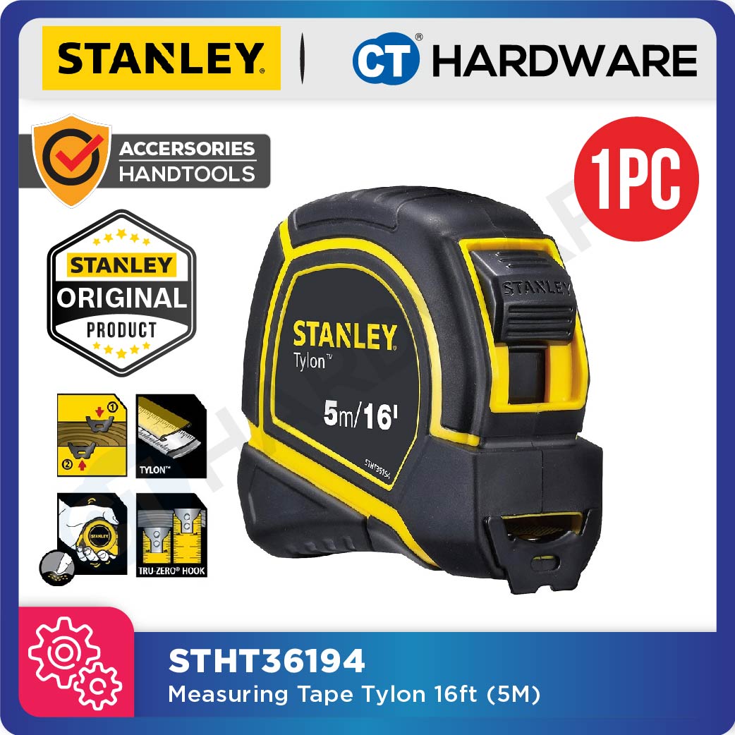 STANLEY Tylon Measuring Tape 5M/16FT - STHT36194 | 8M/26FT - STHT36195