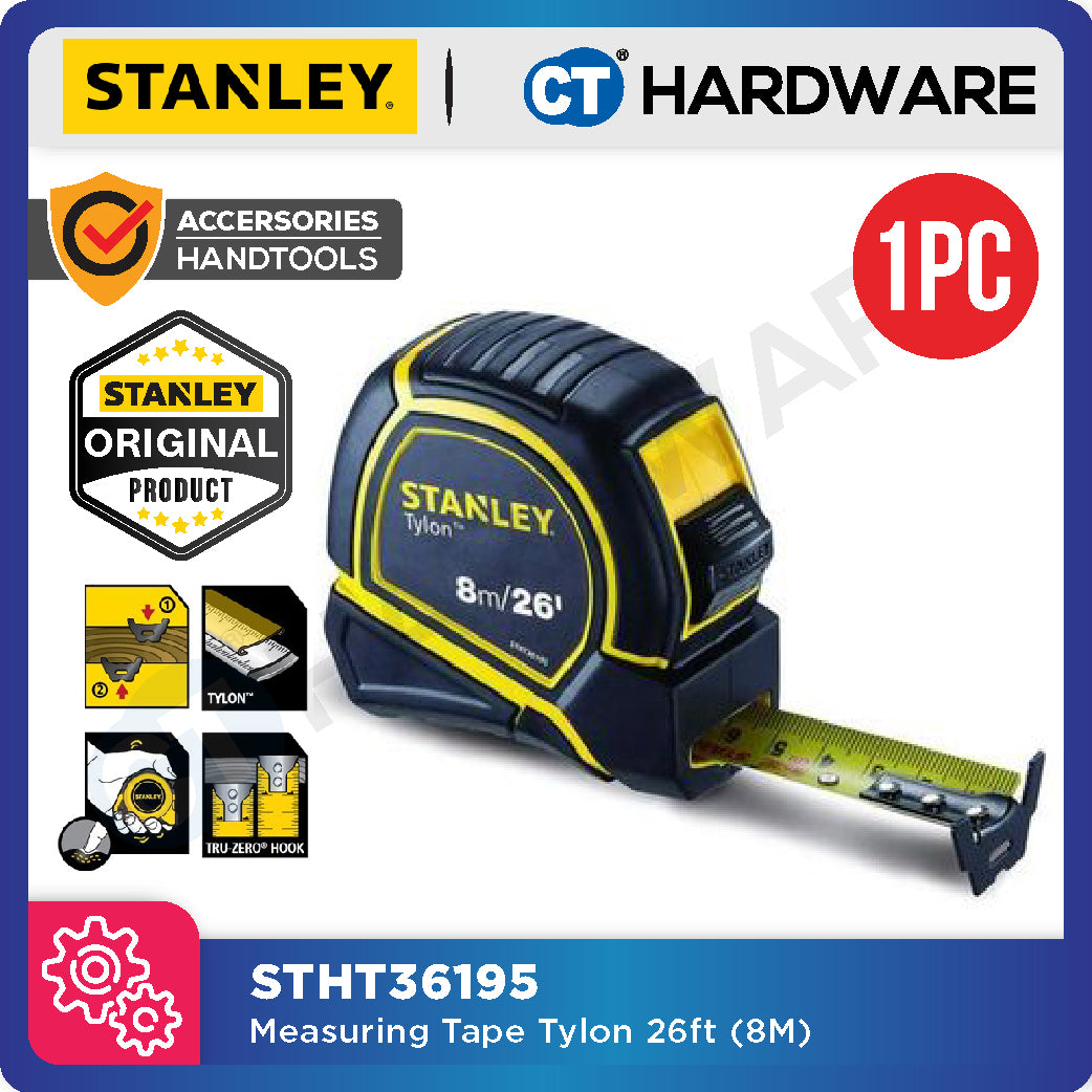 STANLEY Tylon Measuring Tape 5M/16FT - STHT36194 | 8M/26FT - STHT36195