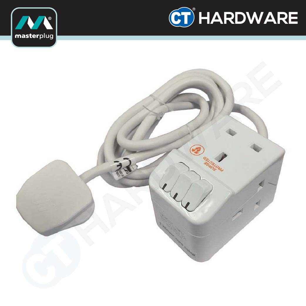 Masterplug SWSRG32C 3-Sockets13A | Switched Extension Lead 3m