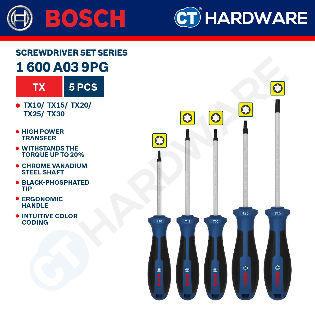 Bosch Screwdriver Set Series, 1600A039PH (6PCS), 1600A039PJ (6PCS), 1600A039PG (5PCS), Bosch Hand Tool