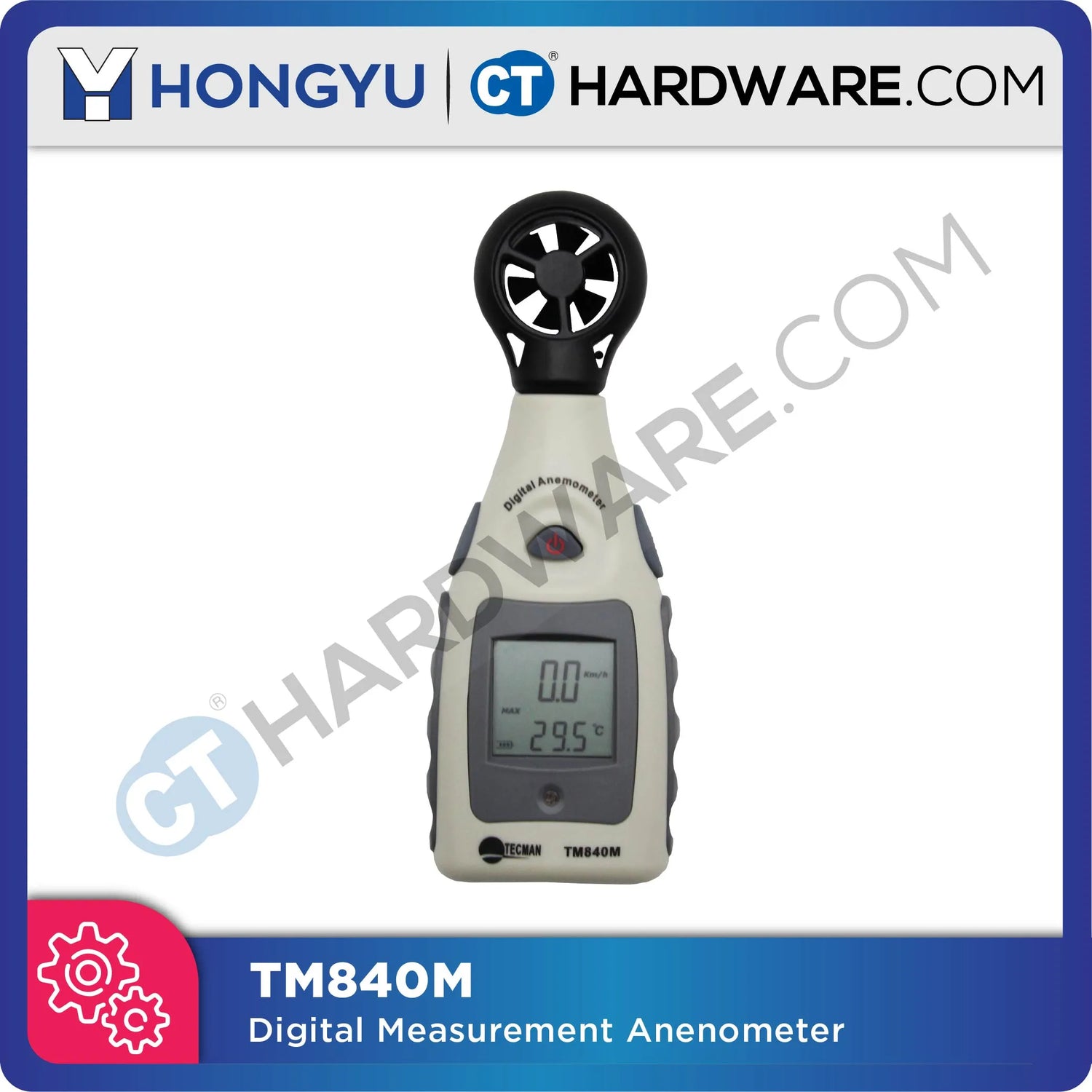 Hong Yu TM840M Tecman Digital Measurement Anemometer Wind Speed 0-30m/Sec