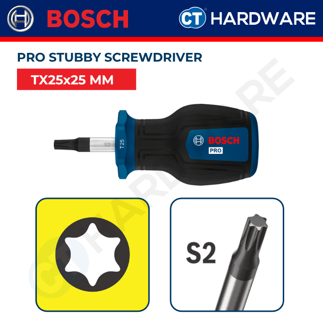 Bosch PRO Stubby Screwdriver Torx 25mm