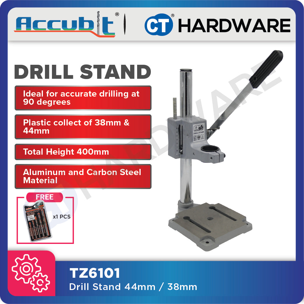 ACCUBIT TZ-6101 DRILL STAND 44 MM,38MM COLLET, 400MM TOTAL HEIGHT