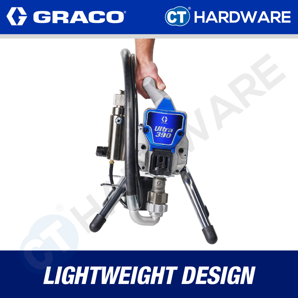 Graco ULTRA390 Corded Electric Airless Sprayer Stand 1HP Lightweight Sprayer Residential Jobs DIY