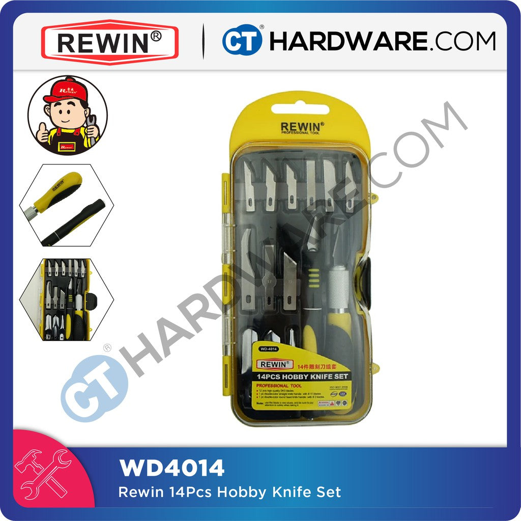 REWIN WD4014 HOBBY KNIFE SET 14PCS