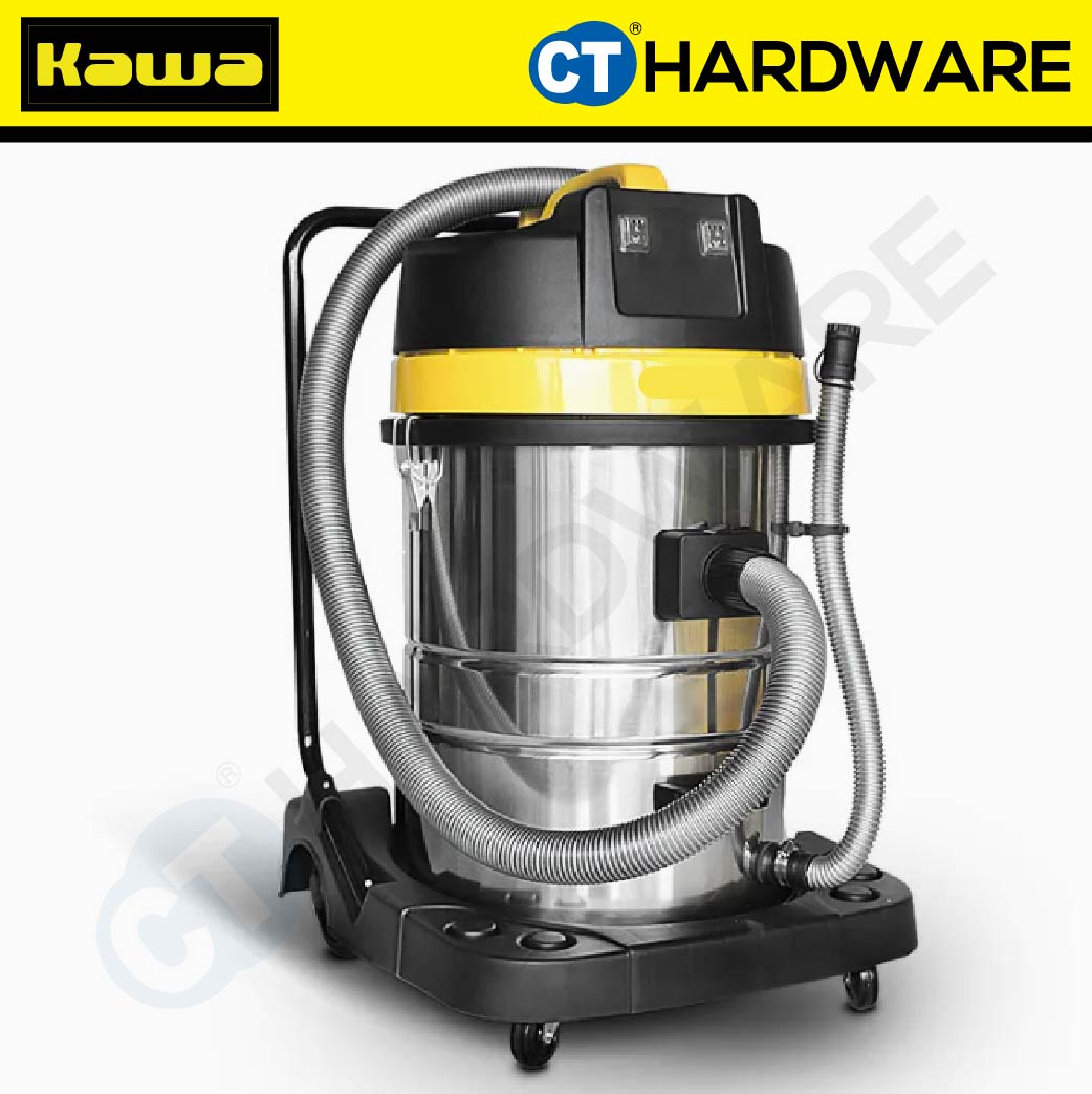 Kawa ZD98-2B-70L Heavy Duty Stainless Steel Wet & Dry 2-Motor Vacuum Cleaner 2000W 70L