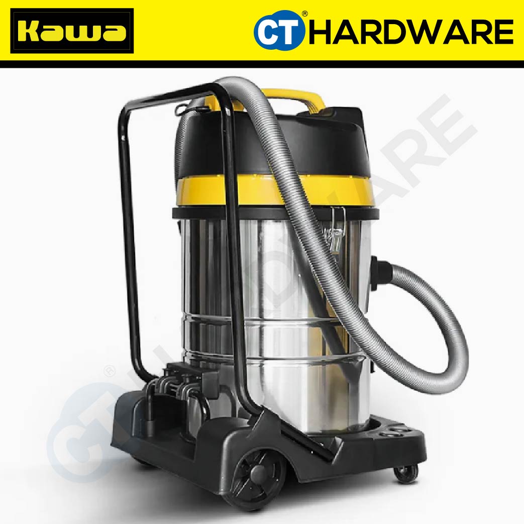 Kawa ZD98-2B-70L Heavy Duty Stainless Steel Wet & Dry 2-Motor Vacuum Cleaner 2000W 70L