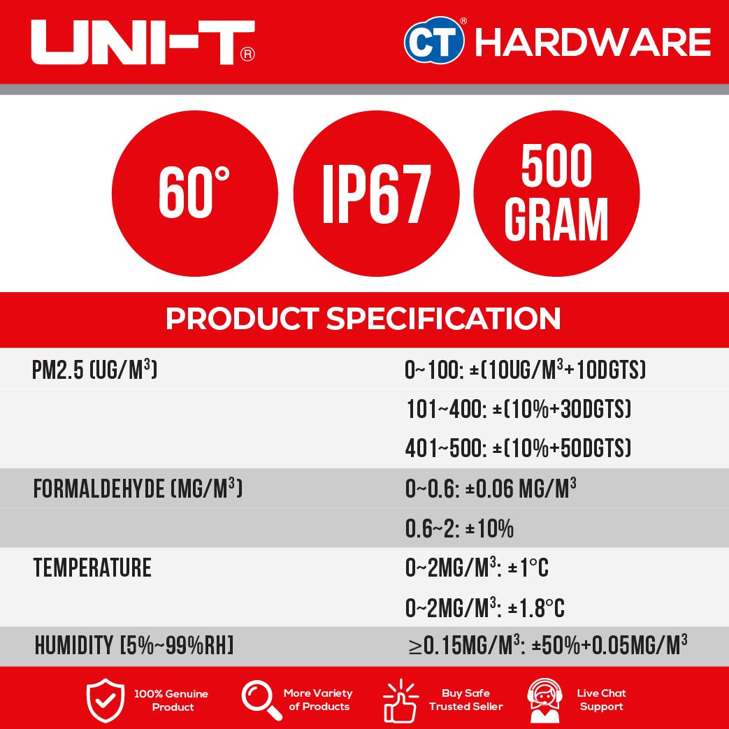 UNI-T A25F AIR QUALITY MONITOR