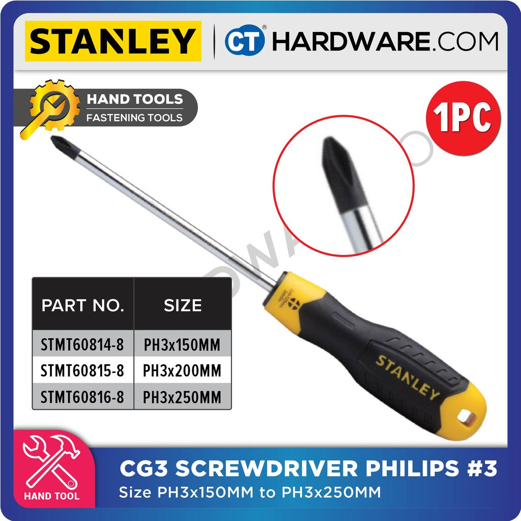 Stanley CG2 Screwdriver Philips #3 PH3 x 150mm-250mm Length (1 pc)