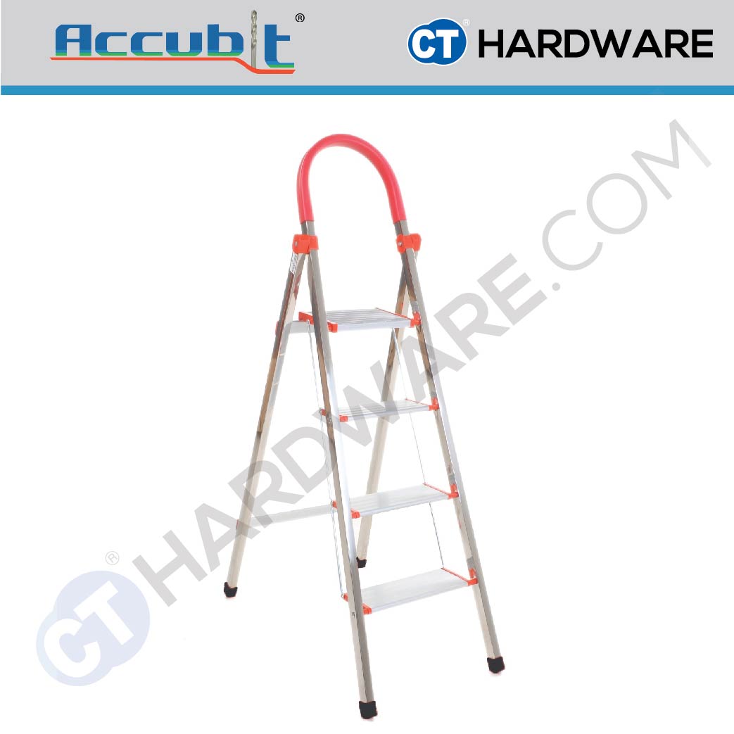 ACCUBIT AMTH104 ALUMINIUM STEP LADDER 95CM ( 4 LEVEL ) 119 SERIES EN131