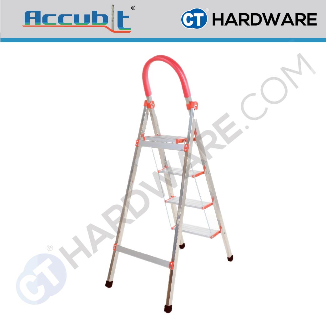 ACCUBIT AMTH104 ALUMINIUM STEP LADDER 95CM ( 4 LEVEL ) 119 SERIES EN131