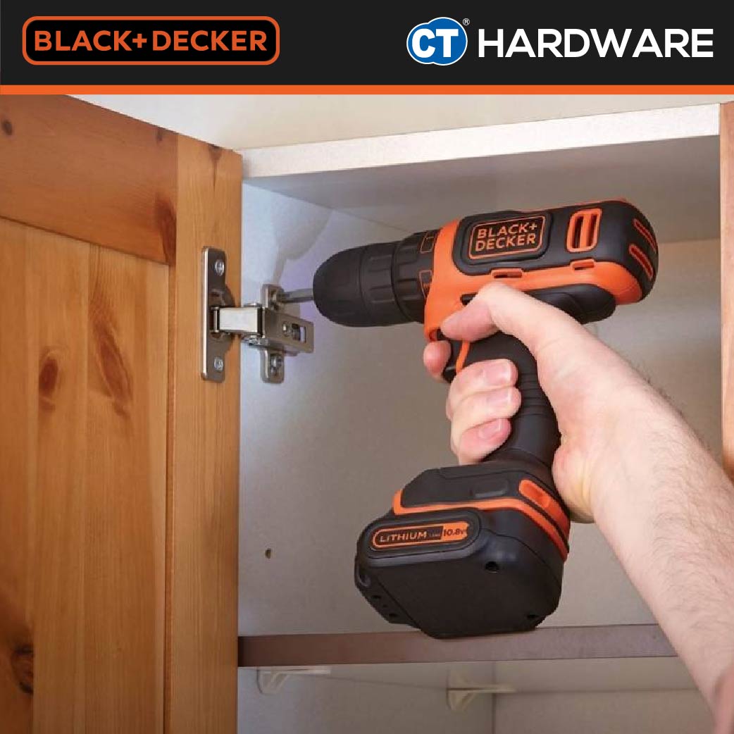 BLACK+DECKER BDCDD12K Ultra Compact Drill 10.8V 1.5AH Li-Ion 10MM 550RPM