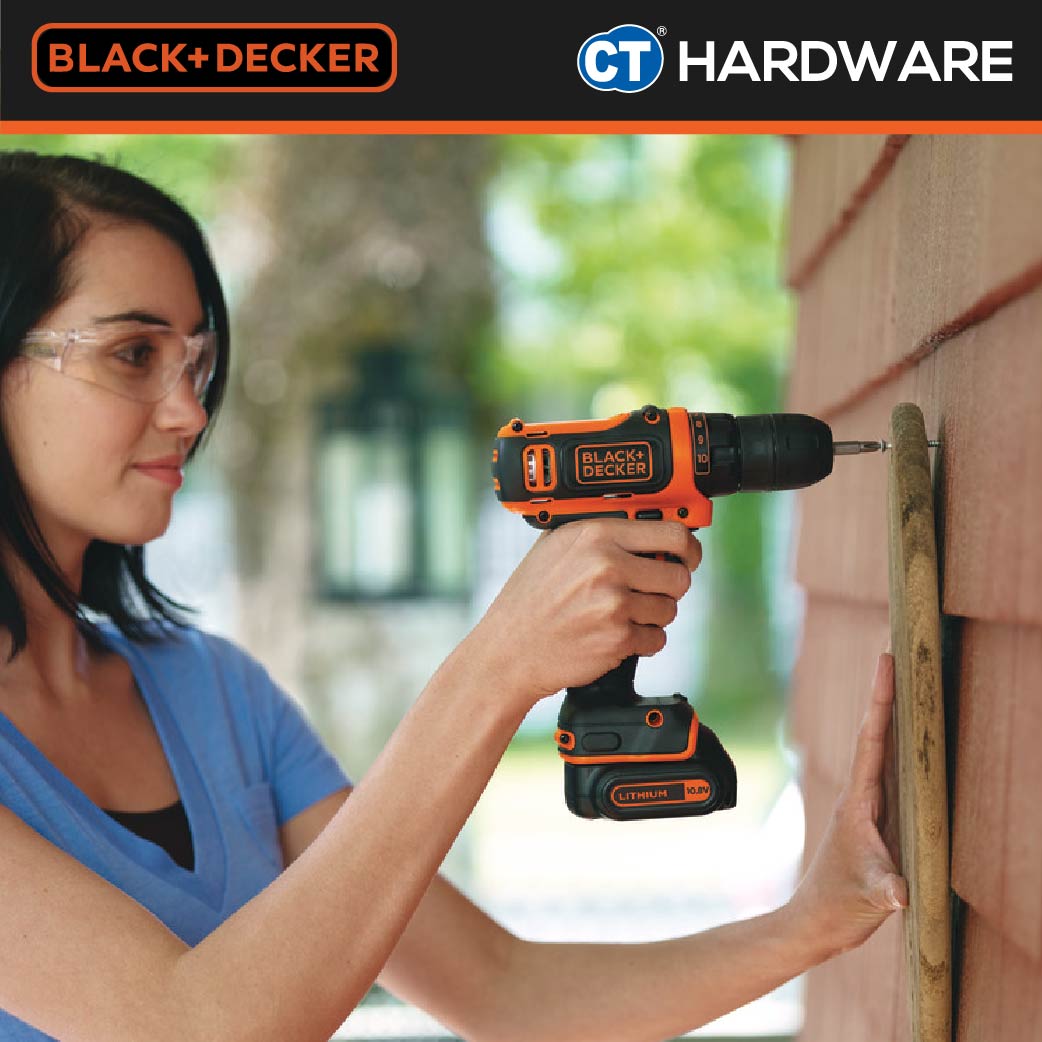 BLACK+DECKER BDCDD12K Ultra Compact Drill 10.8V 1.5AH Li-Ion 10MM 550RPM