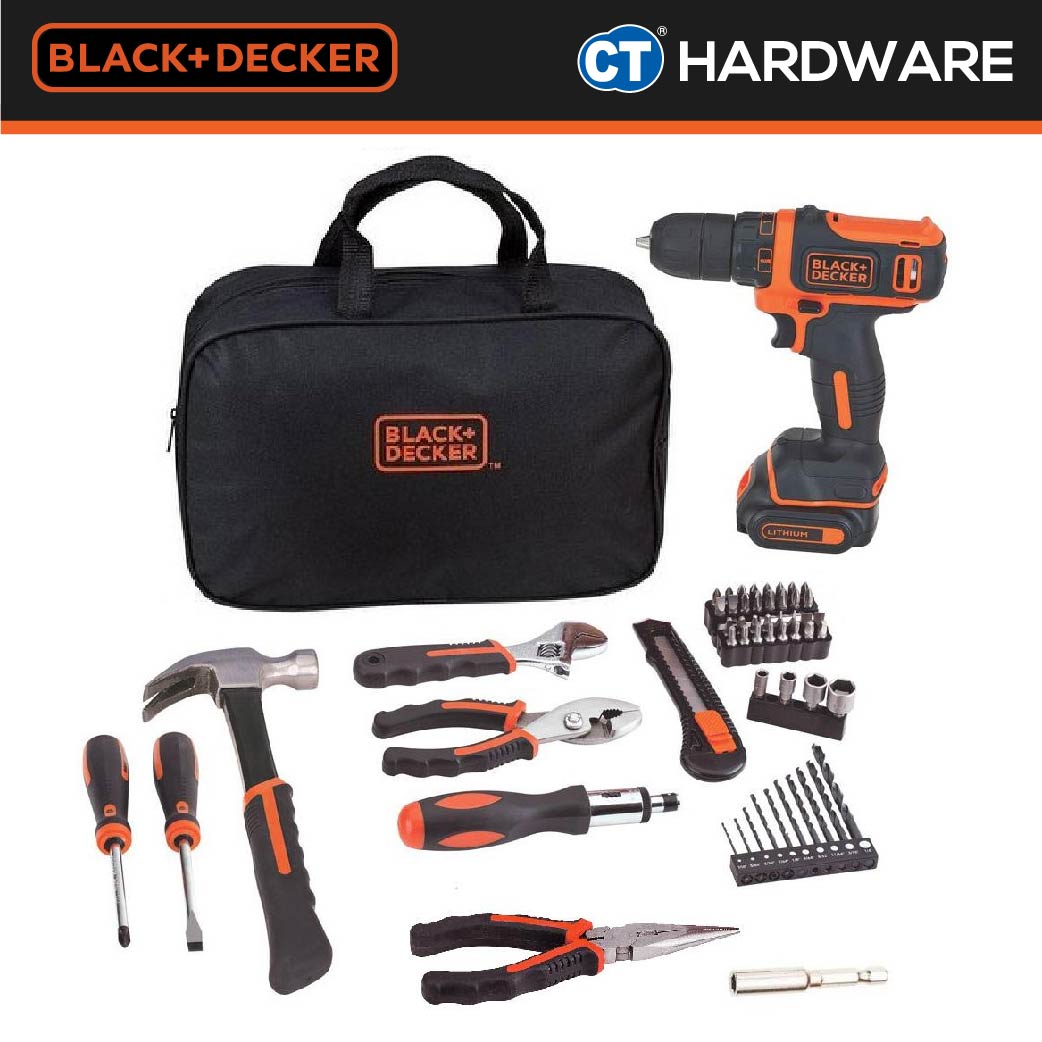 BLACK+DECKER BDCDD12PJ DRILL DRIVER WITH PROJECT KIT 10.8V LI-ION