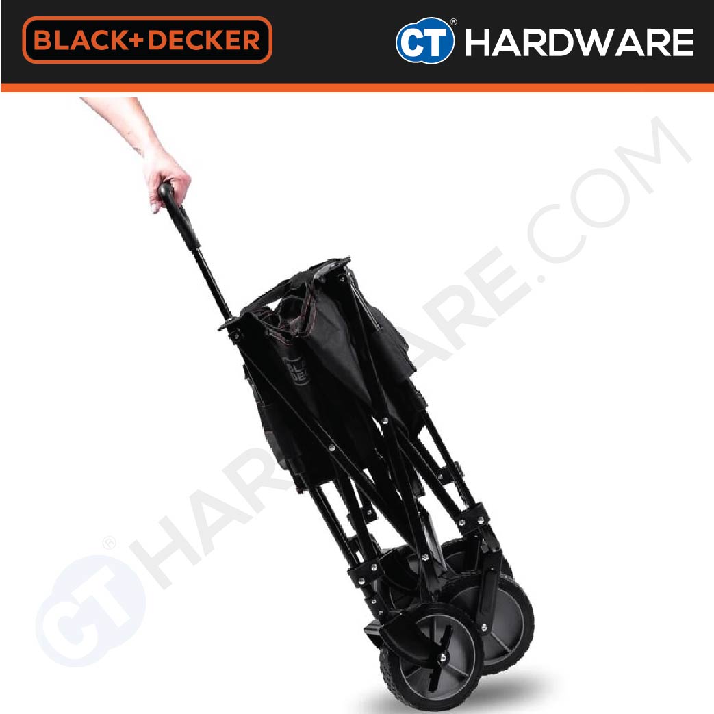 BLACK+DECKER BDCWBK01-XJ Collapsible Outdoor Utility Wagon 75L 80kg Load (Material Q235 Steel)