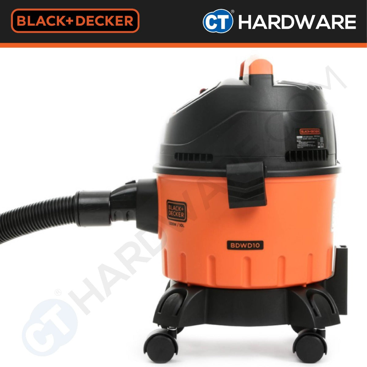BLACK+DECKER BDWD10 Wet & Dry Vacuum Cleaner 10L 1200W