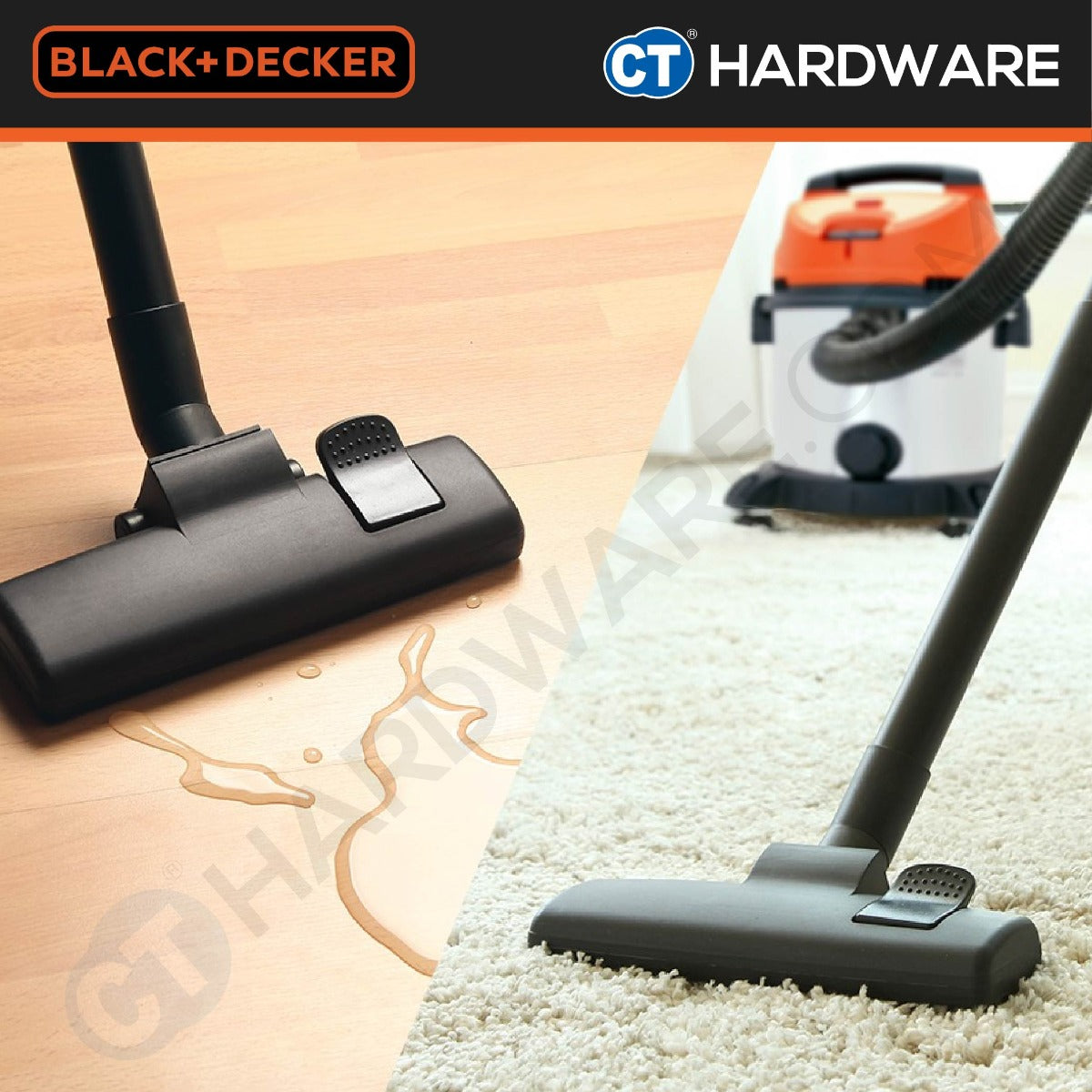 BLACK+DECKER BDWDS20 Multi-Function Wet & Dry Vacuum Cleaner 20L 1600W (S/Steel)