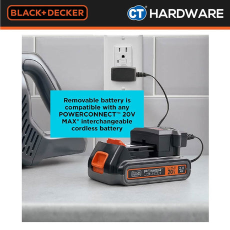 BLACK+DECKER BHFEA18D1-B1 Cordless Stick Vacuum 20V C/W 1x 2.0AH Battery & 1x Charger