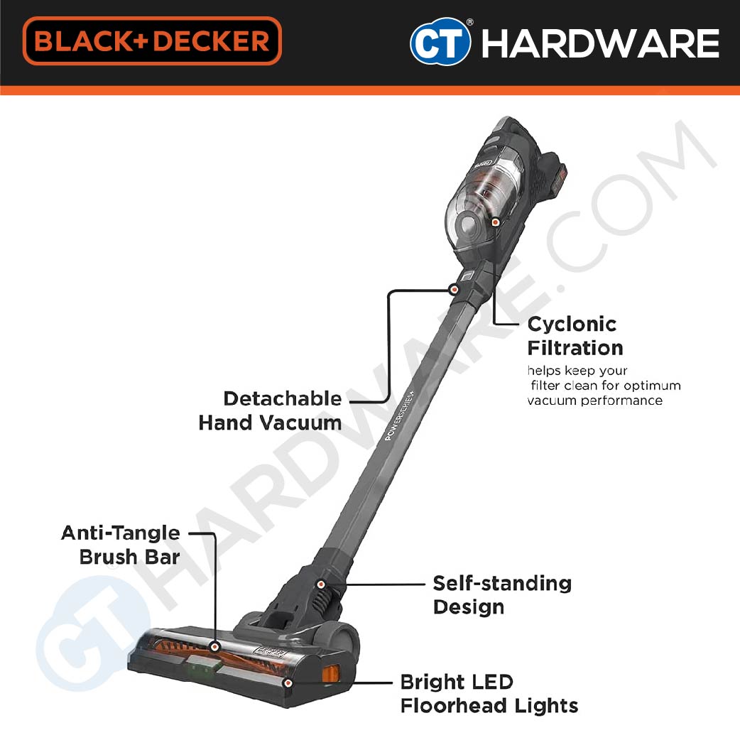 BLACK+DECKER BHFEA18D1-B1 Cordless Stick Vacuum 20V C/W 1x 2.0AH Battery & 1x Charger