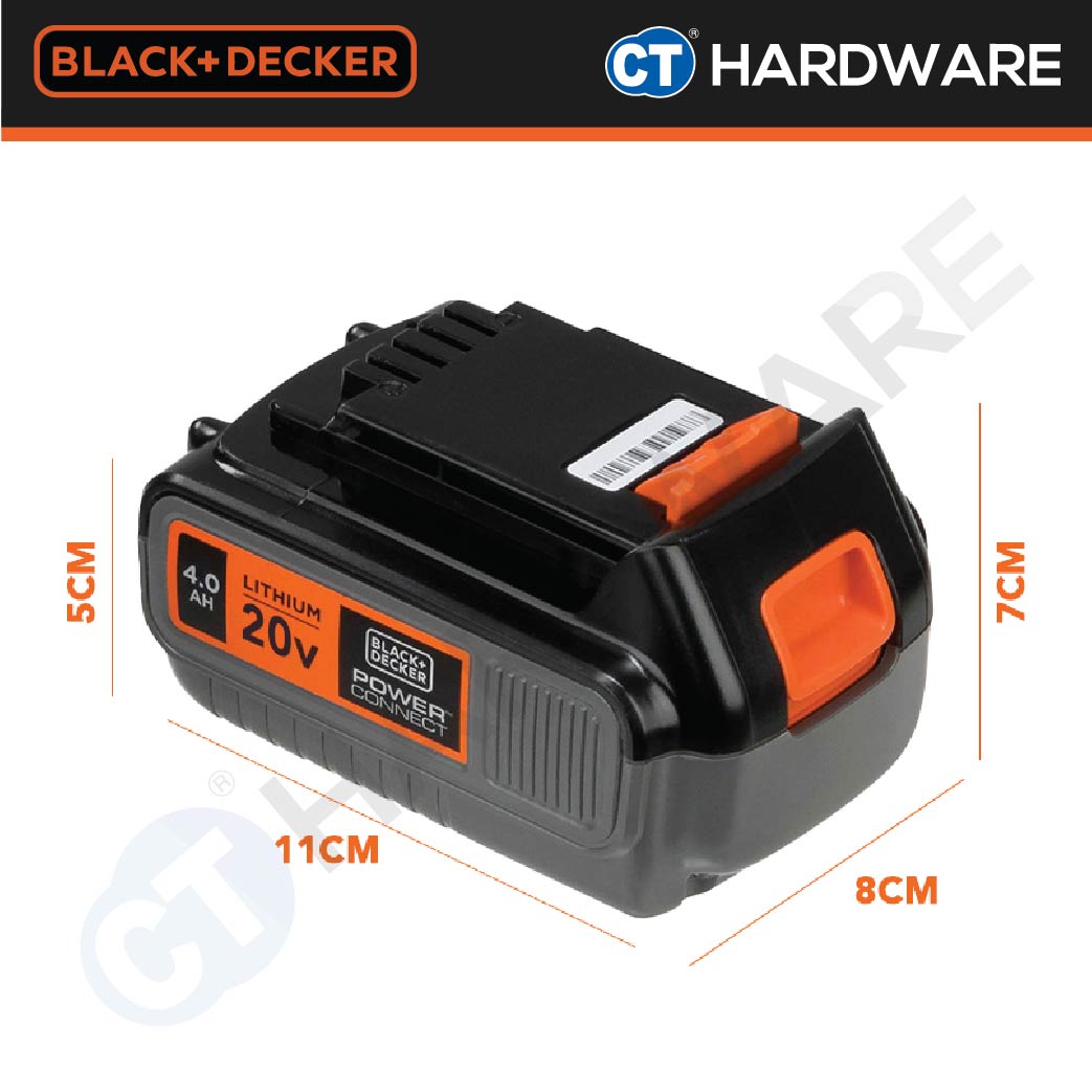 Black & Decker BL4018 Lithium-Ion Battery 18V (20V Max) 4.0Ah For Power & Garden Tools