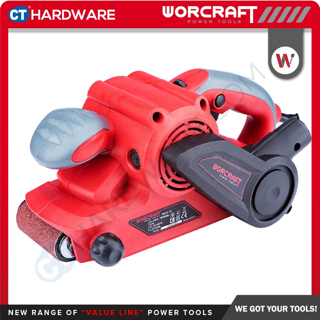 WORCRAFT BS08-76 BELT SANDER 810W 200-380MPM 76 X 533MM ( 3" X 21" ) (BS0876)