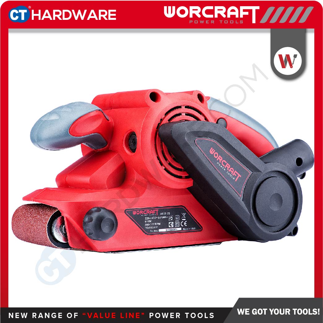 WORCRAFT BS08-76 BELT SANDER 810W 200-380MPM 76 X 533MM ( 3" X 21" ) (BS0876)