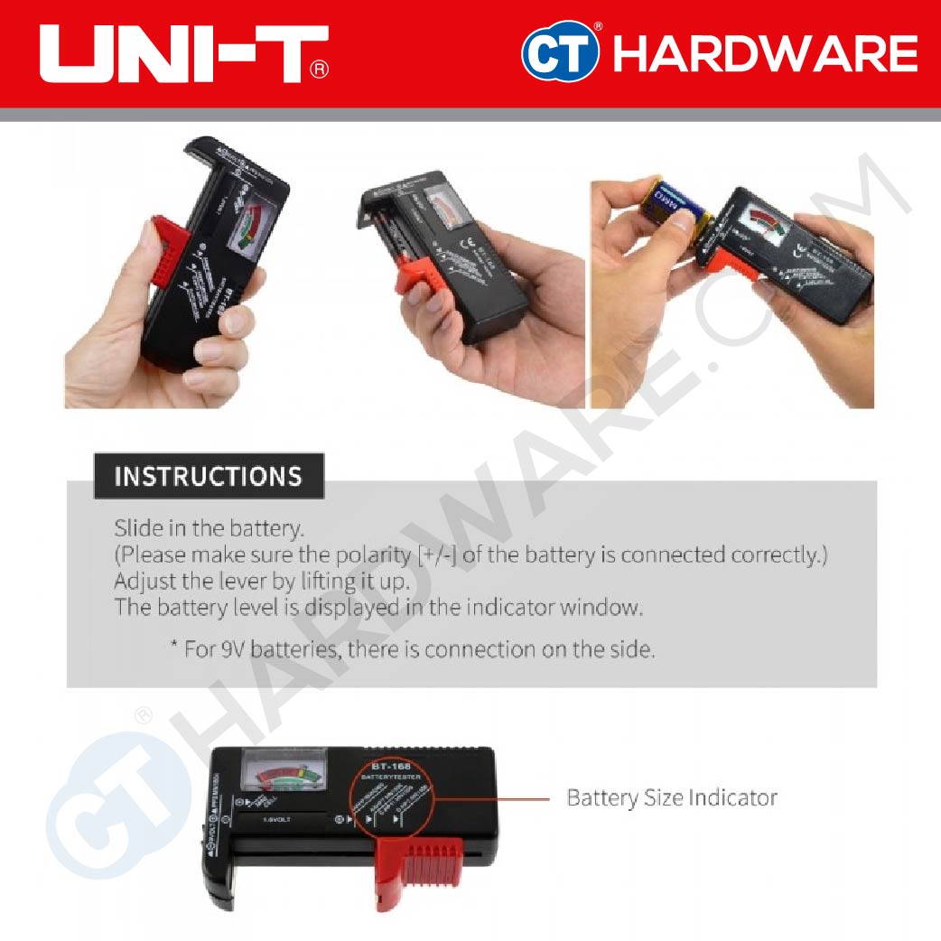 UNI-T BT168 DIGITAL BATTERY TESTER