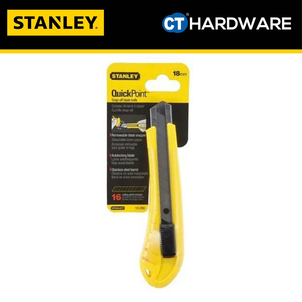 Stanley 10-280-0-23 Standard Snap-Off Knife 18mm