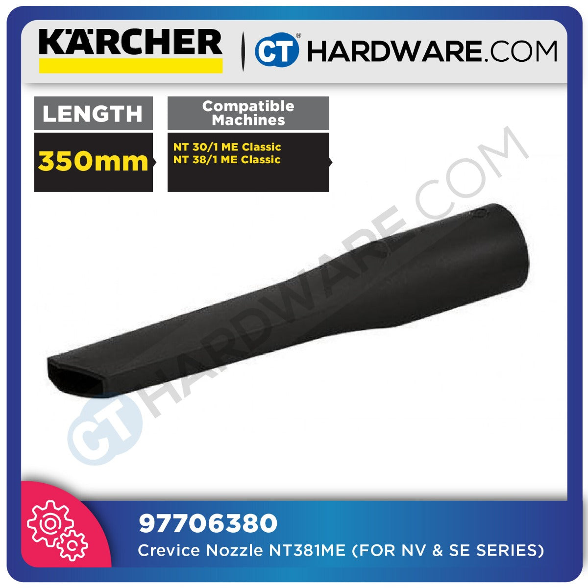 Karcher 97706380 Crevice Nozzle (L x 355mm)