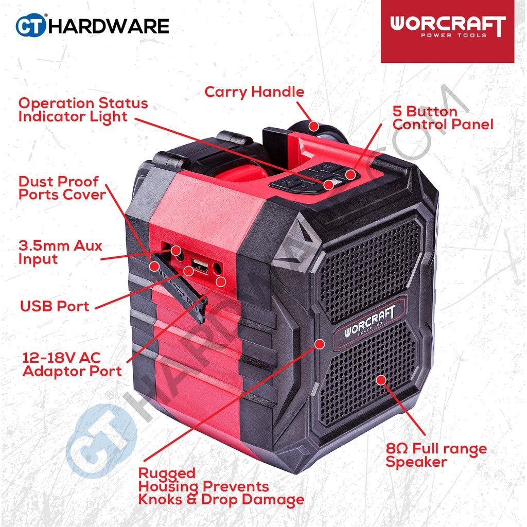 Worcraft CBTS-S20Li 20V Bluetooth Speaker 15W