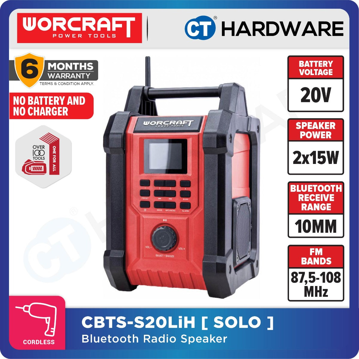 Worcraft CBTS-S20LiH 20V Bluetooth Speaker 15W