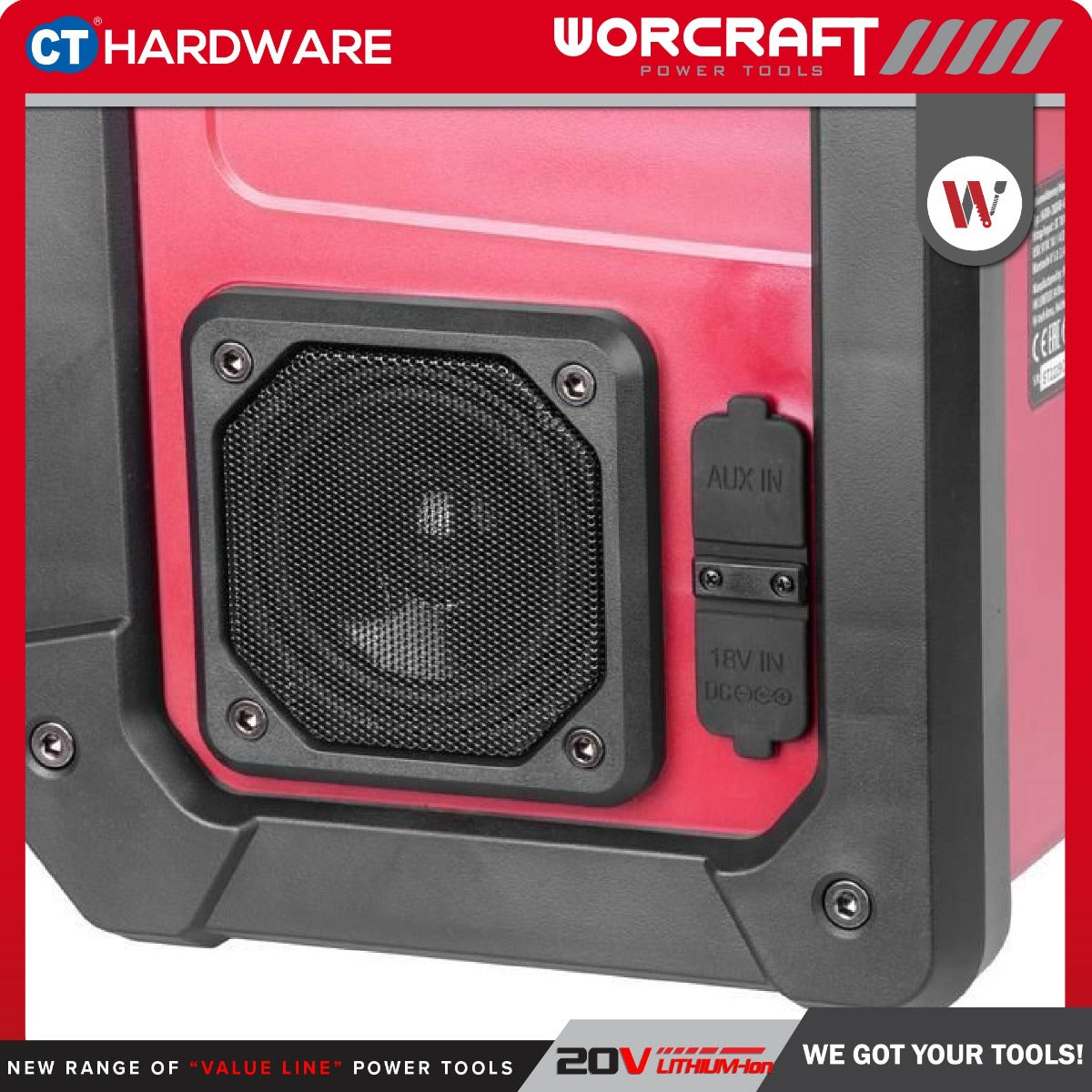 Worcraft CBTS-S20LiH 20V Bluetooth Speaker 15W