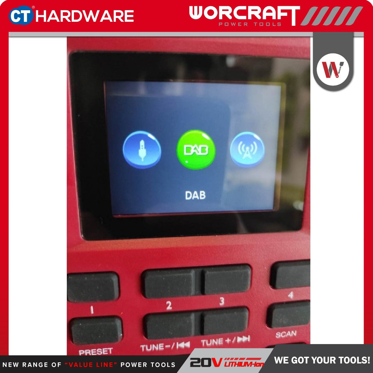 Worcraft CBTS-S20LiH 20V Bluetooth Speaker 15W