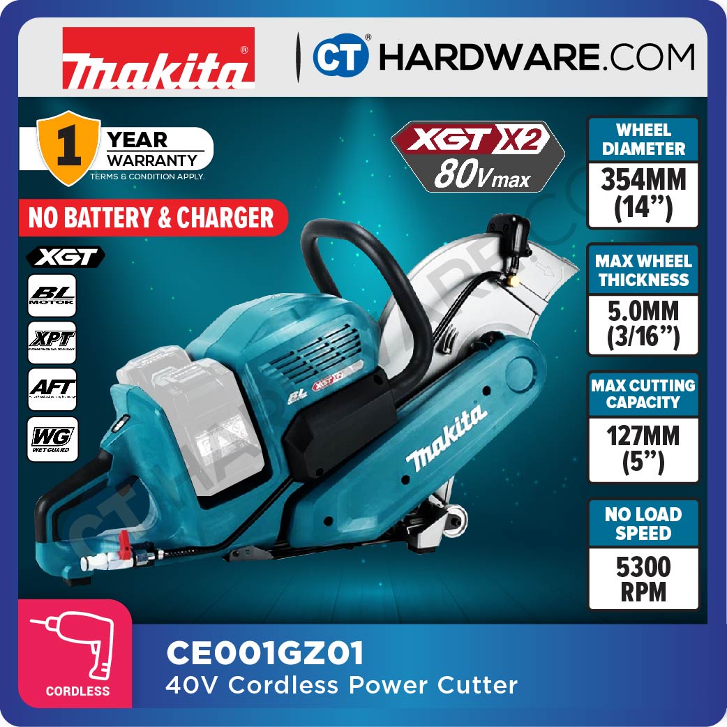 Makita CE001GZ01 XGT 40Vmax X2 Cordless Brushless Power Cutter 14" 355mm (Body Only)
