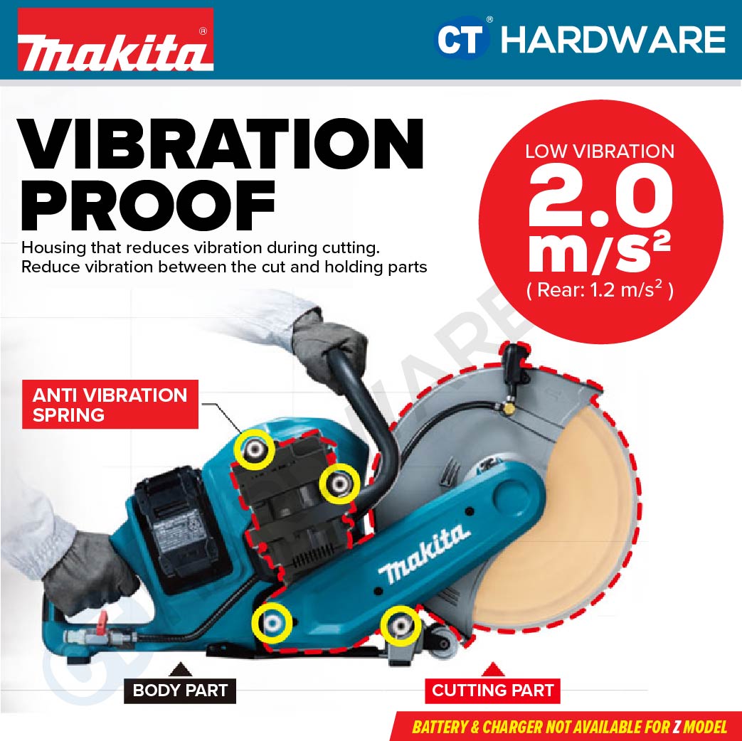 Makita CE001GZ01 XGT 40Vmax X2 Cordless Brushless Power Cutter 14" 355mm (Body Only)