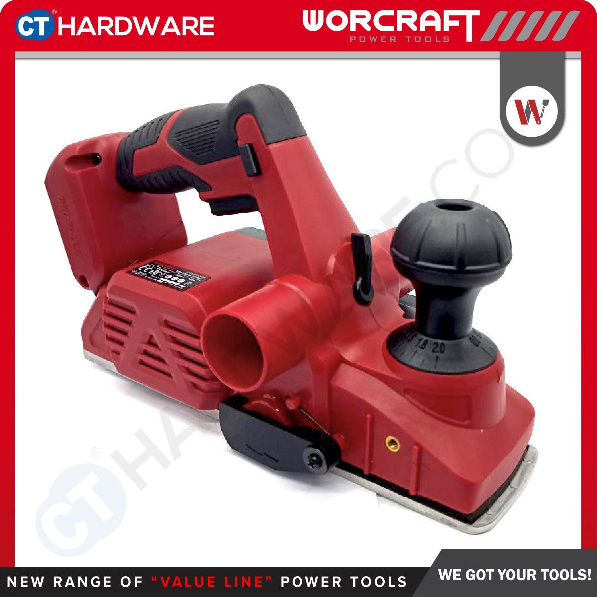 Worcraft CEP-S20LiB 20V Cordless Brushless Planer 82 x 2mm 15000RPM