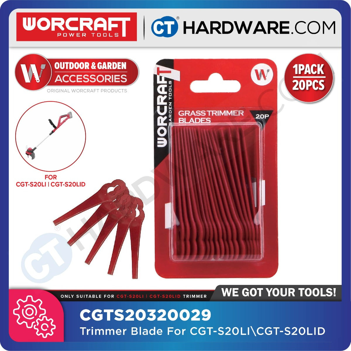 Worcraft CGTS20320029 Blade # 29 For CGTS20LI (20pcs Per Pack)