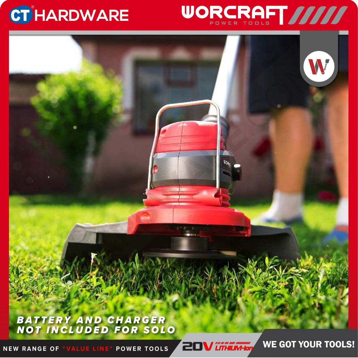 Worcraft CGT-S20LiDB 20V Cordless Grass Trimmer