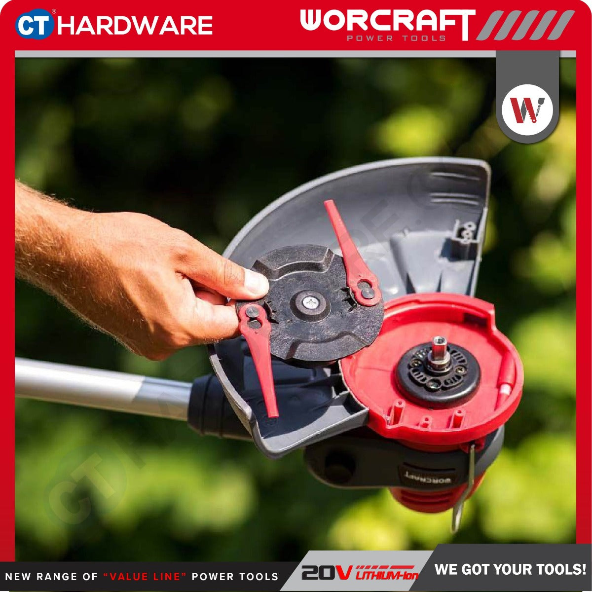 Worcraft CGT-S20LiDB 20V Cordless Grass Trimmer
