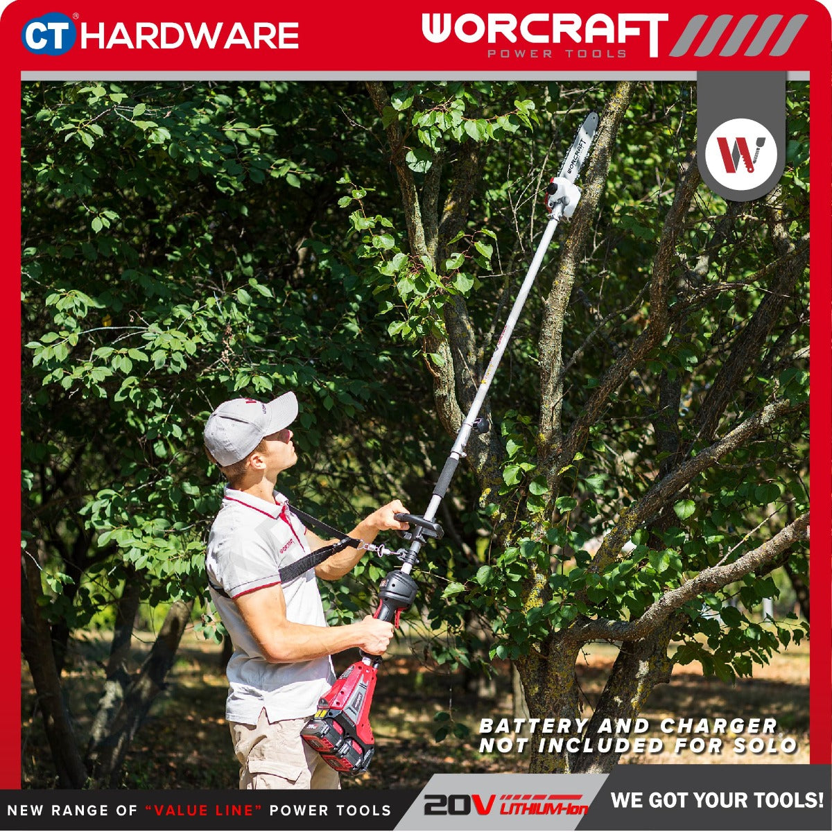 Worcraft CGT-S40LiBHP 40V Cordless Brushless Grass Trimmer 255mm 6000RPM
