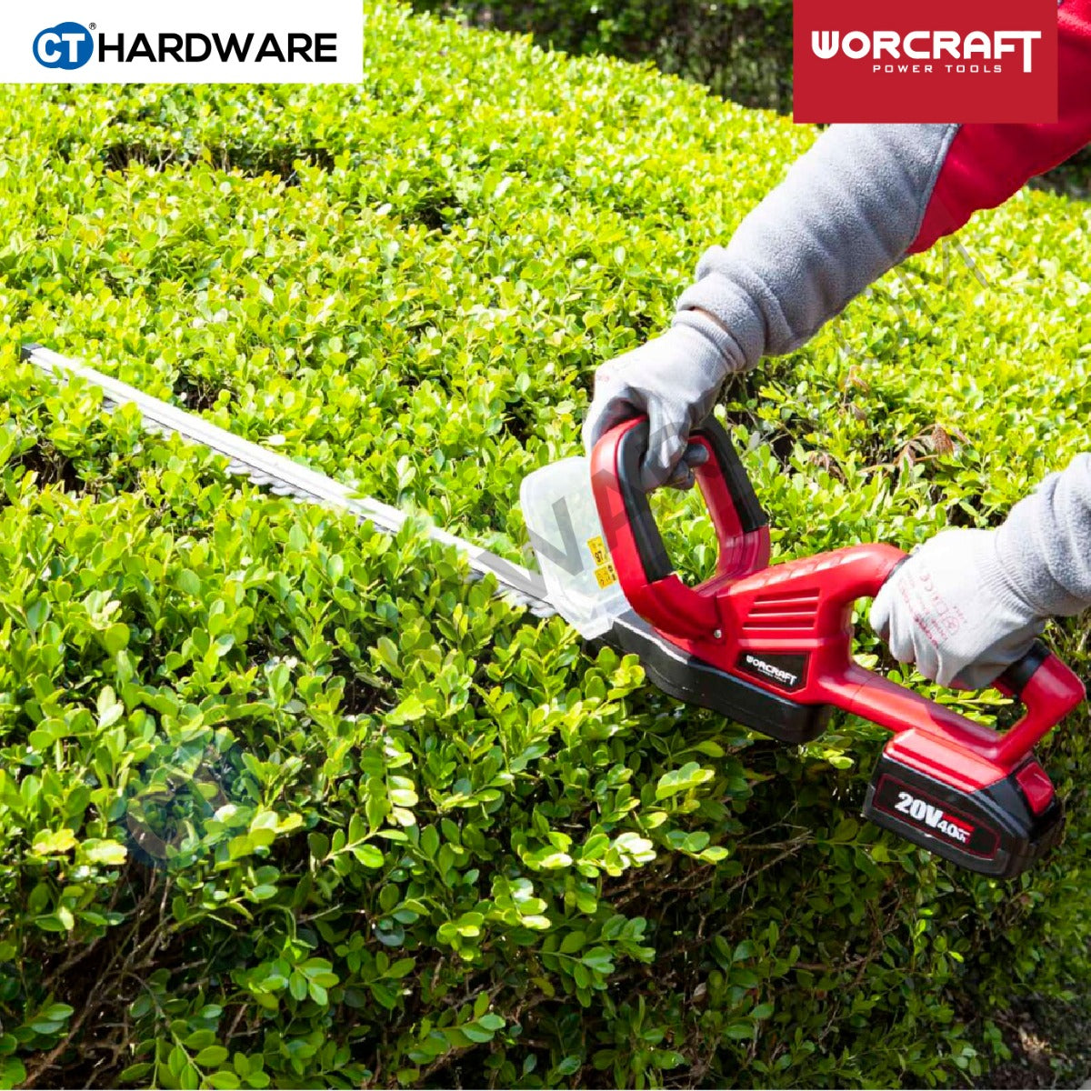 Worcraft CHT-S20LiA 20V Cordless Hedge Trimmer 22" 1200/min
