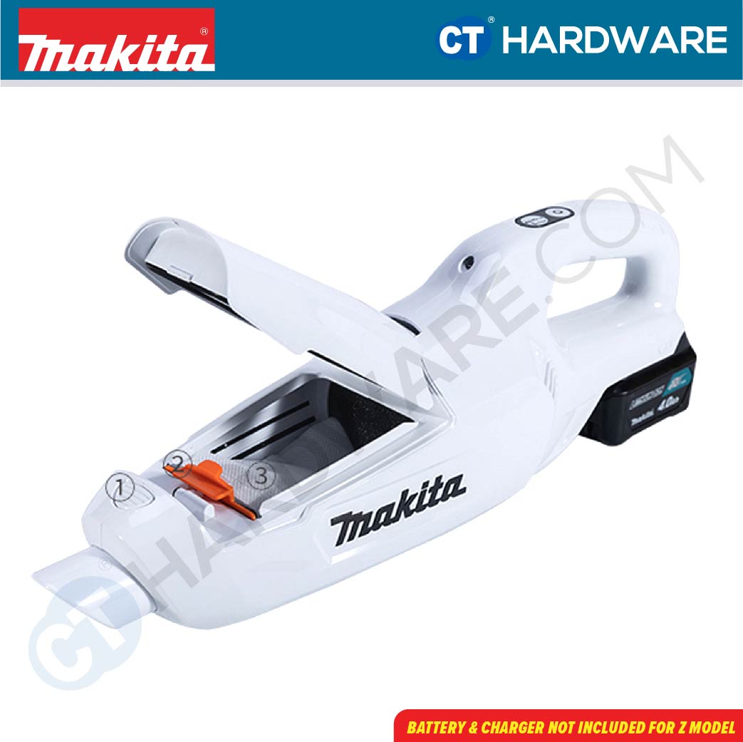 Makita CL107FDWYW/ FDZW CXT 12Vmax Cordless Cleaner 500ml 5.0 kPa (Body Only | 1-Battery)