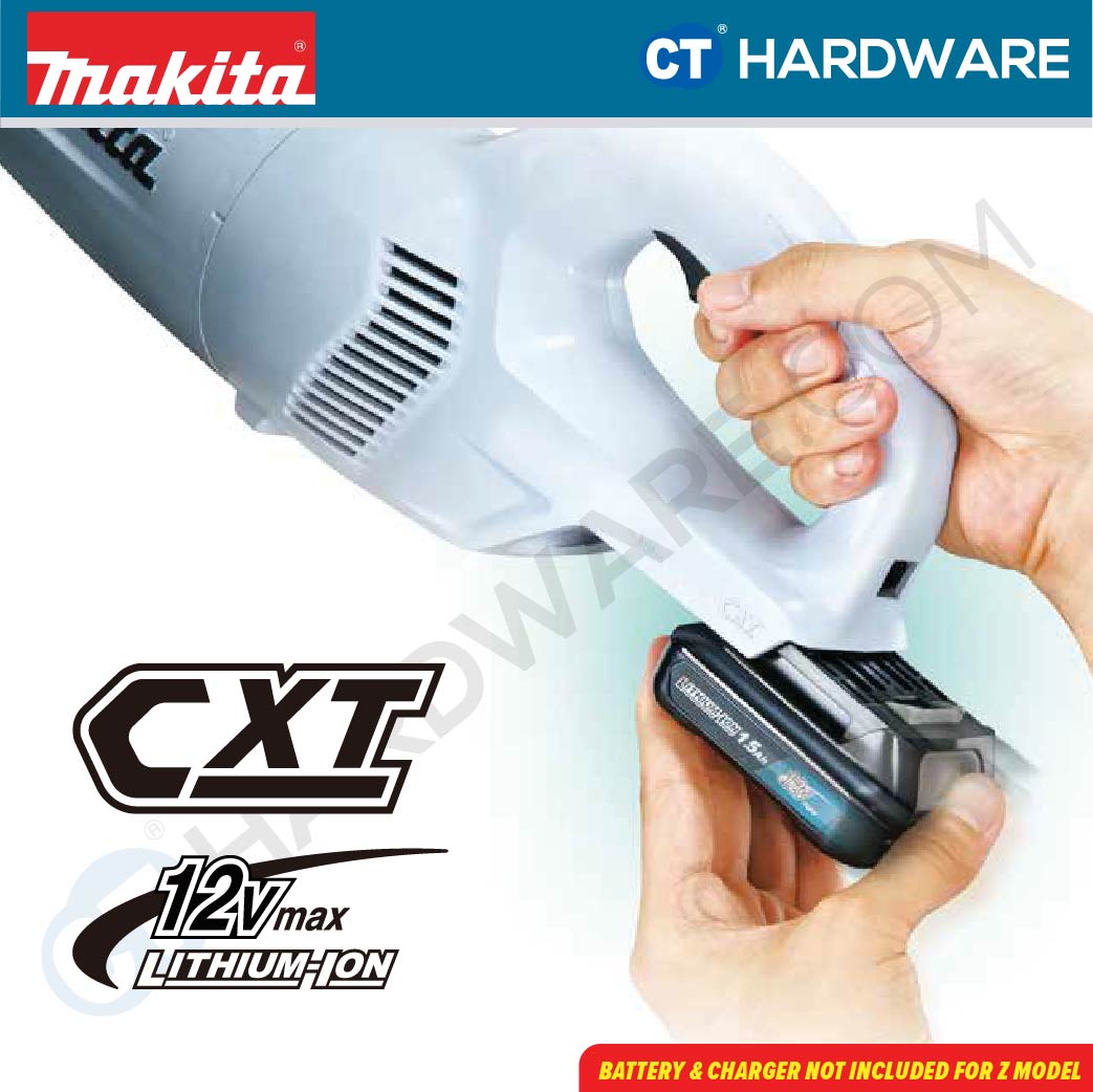 Makita CL108FDWYW/ FDZW CXT 12Vmax Cordless Cleaner 600ml 4.4kPa (Body Only | 1-Battery)