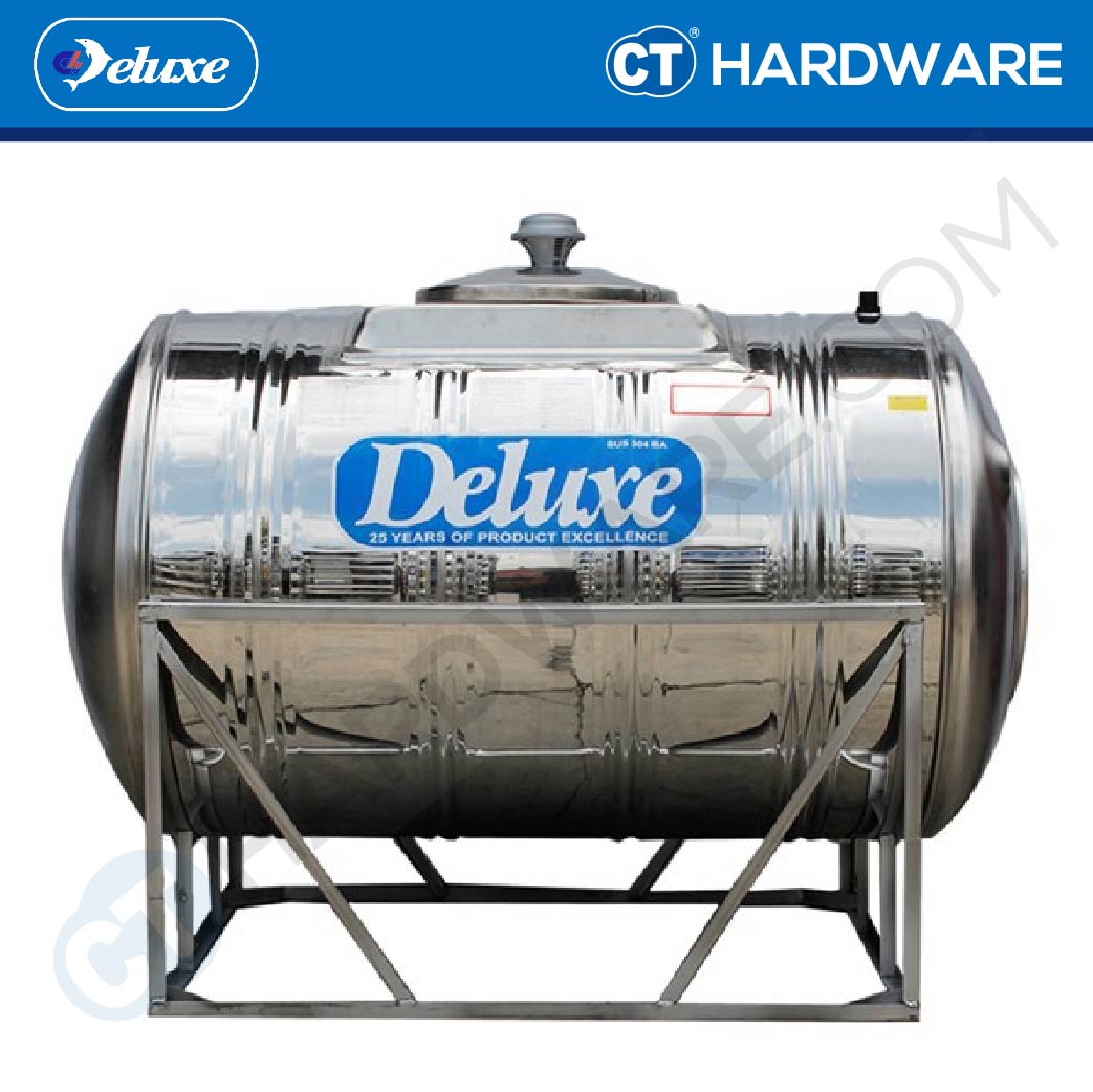 DELUXE CL30KH STAINLESS STEEL WATER TANK HORIZONTAL WITH STAND 1250 L | 275 GALLONS